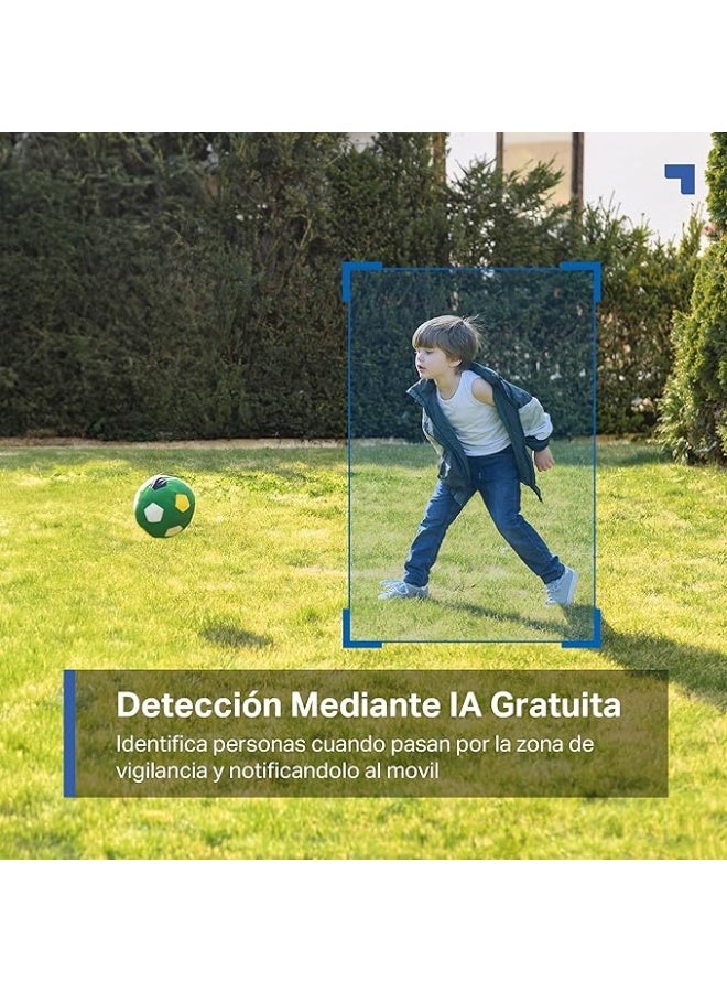 تابو كاميرا مراقبة خارجية تعمل بالطاقة الشمسية تابو C410 KIT بدقة 2 كيه 3MPورؤية ليلية ملونة 2.4GHz، ذاكرة MicroSD وبطارية غير قابلة للإزالة 6400mAh صوت ثنائي الاتجاه، كشف الأشخاص، اليكسا ومساعد جوجل - Image 5